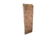 Бумажный пакет 90*40*300 мм с рисунком «Packwell food» крафт (ПАК ВЕЛЛ) /100/2000/