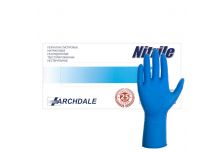 Перчатки нитриловые неопудр.смотр. Nitrile  ARCHDALE XS /10х100шт/ (10) голубые (Эластичные)