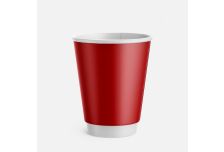 Бум стакан Л-ПАК 0,350л диам 90мм ГН Красный 2-х слойн.  (20/400шт)