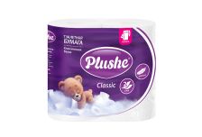 Туалетная бумага PLUSHE плюше Classic 2-х сл. 18м (4рул)  Белое сплошное (12уп)