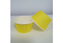 ДоЭко форма бум Маффин д50мм в40мм желто-белая (100/3000шт)