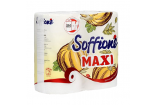 Полотенца бумажные Soffione Maxi 2 - х шт. 250 л 34,5 м 100 % целлюлоза (Соффионе) 6 шт. в спайке