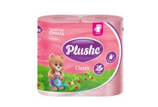 Туалетная бумага PLUSHE плюше Classic 2-х сл. 18м (4рул) Клубника пастель (12уп)