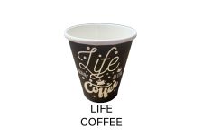 Бумажный стакан ЮГ Кофе жизни (LIFE COFFEE) 250 мл 50/1000шт