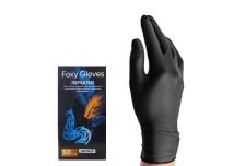 Перчатки Foxy Gloves черные  нитриловые XL 1/ 50 пар 1/10 в кор ДД
