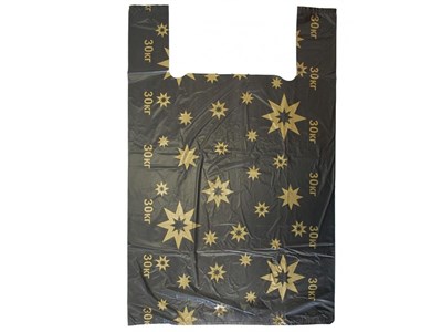 Пакет майка "Звезда" Черная 36 х 56 6 гр /40 уп х 50 шт/ (2000) НФ-00000006