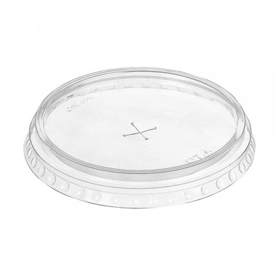 Крышка для стакана плоская ПЭТ СТИРОЛ 95 с крест. отверс. 1000 шт./50 шт. НФ-00000595