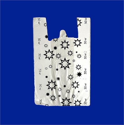 Пакет майка "Звезда" Белая 33х56 6 гр /40 уп х 50 шт/ (2000) НФ-00000725