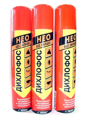 Средство от насекомых "ДИХЛОФОС-НЕО" без запаха 190мл (48шт/кор) Арнест НФ-00001054