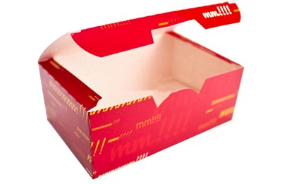 Короб под нагетсы 6шт цветной МЕГА (50/500шт) 14855