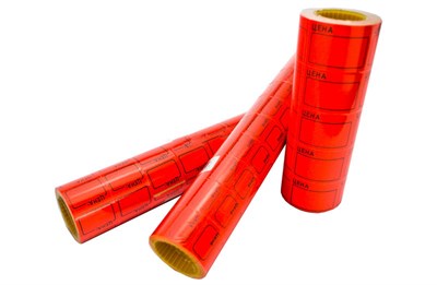 Ценник с/к Бабина (Цена) Эконом 20х30мм /10шт/ красный /100рул/ 14530