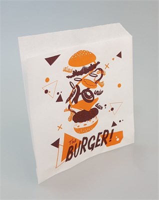 Бумажный пакет - уголок 150 х 170 "Нью Бургер" 100/3000 Пак Велл НФ-00001415