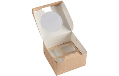 ДоЭко Короб под маффины ECO MUF (4шт) окно 160х160х100 (25/150шт) НФ-00022114