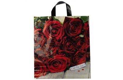 ДПА 40х43 Букет красных роз /10уп х 50шт/ ПВД 80мкм (500шт) петля 15675