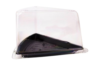 Емкость КНТ-1 ПОД КУСОЧЕК ТОРТА дно/крышка   /80*90*75/   Позитрон (400шт) 11450