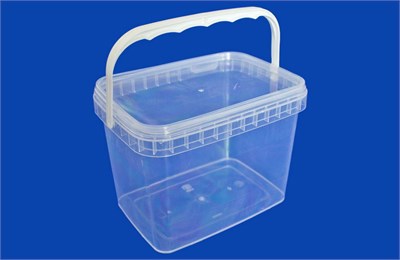 Ведро/крышка   1л   прозрачное  прямоугольное   /133*90*98/   Новосиб   (300шт) 10218