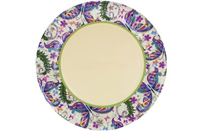 Бум тарелка Папирус д.230мм Бабочки /10уп * 50шт/ (500шт) 13653