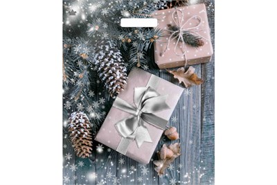 НГ Тико 45х38 Новогодние подарки /10уп х 50шт/ (500шт) выруб  ламин. 18759