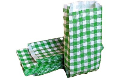 Пакет бумажный пищ. 220х90х40 влаговпитыв. зелен. клетка (4000) Альянс Сервис 19145