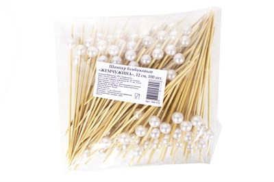 Пика LINGER "Жемчужина" бамбук /100шт/ 12см (40уп) 19150