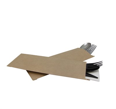 Пакет бумажный пищ. 220х80 для столовых приборов 70 гр (100/2000шт) КП НФ-00016255