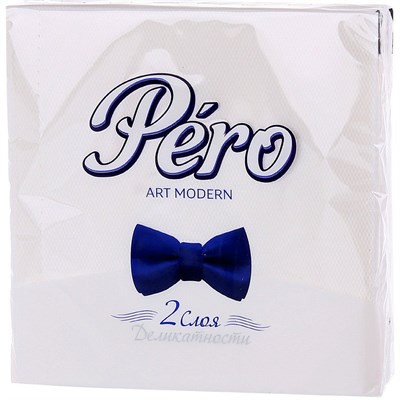 Салфетки Pero(Перо) Art Modern 33х33 "Белый" 2сл 20л, 8 в тр.уп. НФ-00016845
