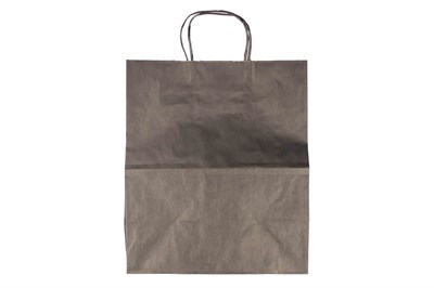 Пакет крафт с крученой ручкой б/п 240х140х280 Черный 70гр (250шт) ВИТА 22929