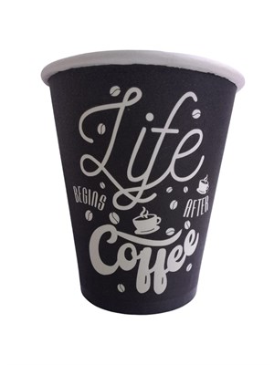 Бумажный стакан ЮГ Кофе жизни (LIFE COFFEE) 180 мл 70 мм 50/1000шт  НФ-00020556