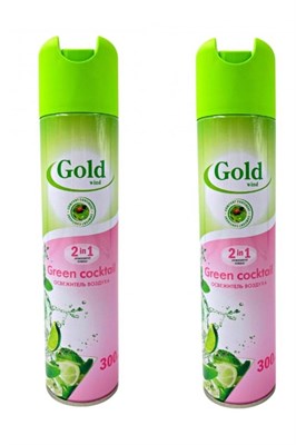Освежитель воздуха ГОЛД ВИНД Зеленый Коктейль 300мл (12 шт) Сибиар НФ-00022087