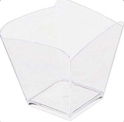 Креманка  "Волна" 95 мл прозрачная PS 57х57мм (25шт/20упак) 500шт в кор ВЗЛП (5029П) НФ-00023643