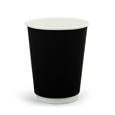 Бум стакан ПК Черный 2-х слойный 250 мл (20/500) НФ-00023654