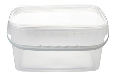 Ведро/крышка 3,3л прозрачное прямоугольное /250*158*127/  1/125 ЮГ НФ-00024794