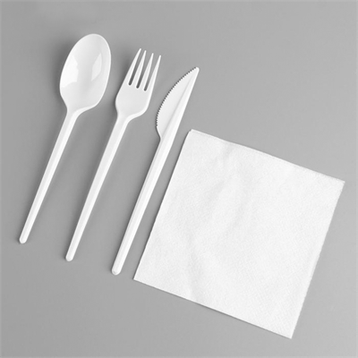 Набор 3 в 1: вилка, ложка столовая, нож «ЭКОНОМ» БЕЛЫЕ (по 1 шт) АРЧ  1/100 НФ-00025110