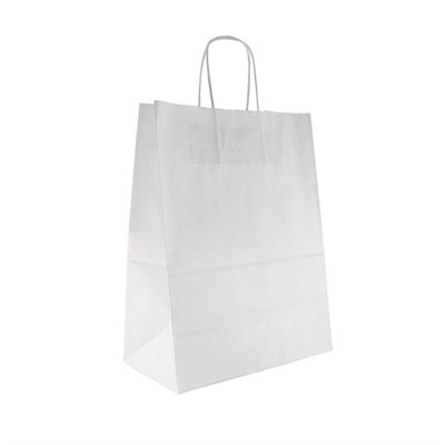 Пакет БЕЛЫЙ с КРУЧЕНОЙ ручкой  320 х 200 х 370 мм (250/50) ПП НФ-00025730