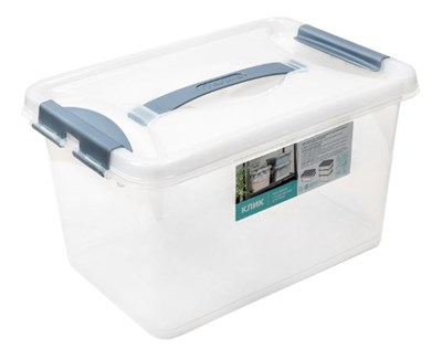 Контейнер 10л. Клик с защелками прозрачный НФ-00025832
