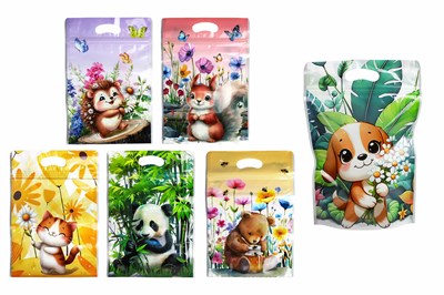 Китай пакет зиплок 15х22 Зверюшки NEW (7х50шт / 350шт) микс 7 видов 24383