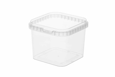 Банка прозрачная квадратная (комплект) 1000мл 126х126х101 ВЗЛП (120шт/кор) 24286