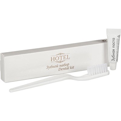 Саше зубной набор в картоне, зубная паста 4г, серия Hotel colleсtion(200шт) 19518