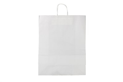 Пакет крафт с крученой ручкой б/п 350х150х450 белый 80гр (250шт) ВИТА 22570