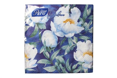 Салфетки 33х33 3-слойн. (GrandPero Deluxe) 20 л/12уп Цветочный сон 21462