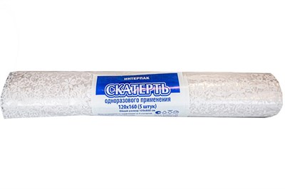 Скатерти 120х800  (25рул)  ИНТЕРПАК в рулоне 5 шт Кружево 20137