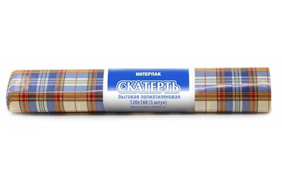 Скатерти 120х800  (25рул)  ИНТЕРПАК в рулоне 5 шт Ланч 17773
