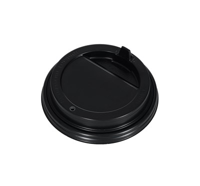 Крышка для стак. Стирол д.90 мм черная (0,350/0,400л) (10уп х 100шт) (1000шт) НФ-00002445