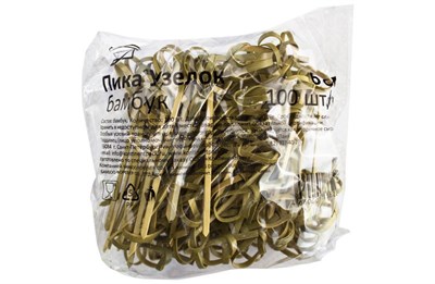 Пика Узелок 6 см 100 шт. БАМБУК КонтинентПак	1/40											 НФ-00003034