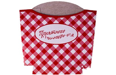 Короб-Стакан для картофеля фри ПапирРус малый Клетка (1500шт) 14561