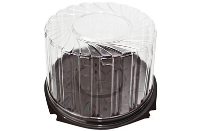 Тортница УК-278В крышка   0,5кг   /165*100/   Каштан   (210шт) 14904