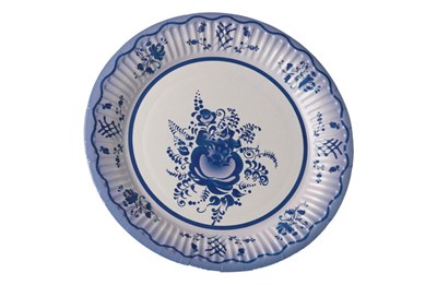 Бум тарелка Папирус д.180мм Гжель /14уп * 50шт/ (700шт) 14091