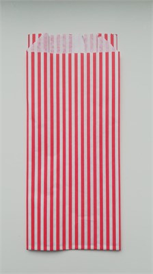 Бумажный пакет 90*40*205 мм Красный в полоску /100/4000/ НФ-00014084