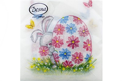 Салфетки 25х25 1-слойн. ДЕСНА 40л (32 уп) Пасхальный подарок 19376