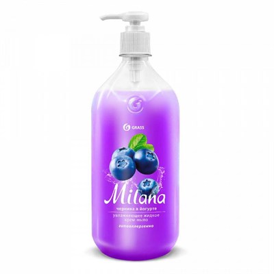 Крем-мыло Милана жидкое Черника в йогурте 1000 мл 1/6 НФ-00016379
